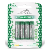 Batéria nabíjacia ETA AAA, HR03, 950mAh, Ni-MH, blister 4ks